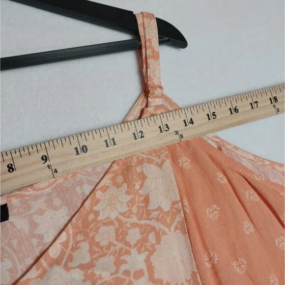 NWT Torrid Washable Crinkle Gauze Tank Peach Floral Adjustable Straps Sz 5X - Picture 13 of 13